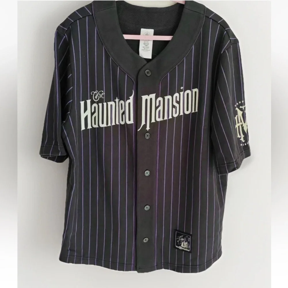Disney Parks Haunted Mansion Baseball Jersey Adult 999 Haunts Halloween - Picture 3 of 5